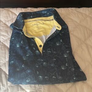 William Murray Navy Patterned Polo Shirt